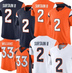 2024 New Jersey Manning Justin Simmons Futbol Jersey Jerry Jeudy Patrick Surtain II Javonte Williams Courtland Sutton Moss Mims Jr