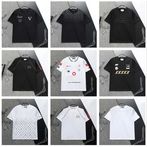 メンズデザイナーTシャツファッションティーカジュアルシャツのための新しい夏の贅沢なトップレディースTシャツショートスリーブコットンレター刺繍TシャツFZ2404272