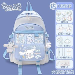 Yuguigou Backpack for Girls, Middle and High School Students, Elementary School Students, Grades Three to Six, High Beauty, Cute Spine Protection Backpack