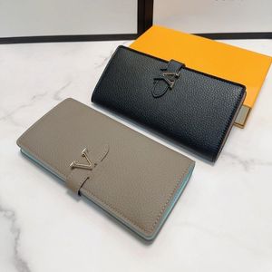 여성용 고급 디자이너 Long Purse Classic Interior Slot Pocket Women 's Pass Travel Purse 지퍼 코인 가방 19cm Nixil