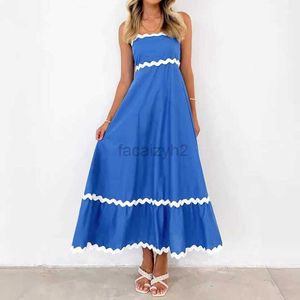 Basic Casual Dresses Designer Dress Summer One Line Collar Women's Sleeveless Dress with Ripple Drop Dress Sexy Long Dress