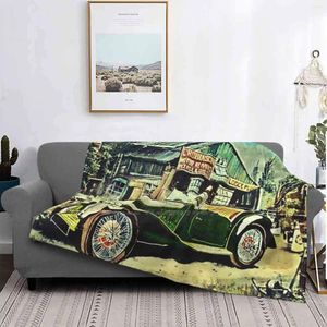 毛布はすべてのサイズの柔らかいカバー毛布の家の装飾寝具mg 1937 30Sビンテージロードスターラリーレーシングカー車両