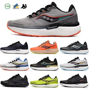 designer Saucony Triumph 19 mens running shoes black white green lightweight shock absorption breathable men women trainer sports sneaker's