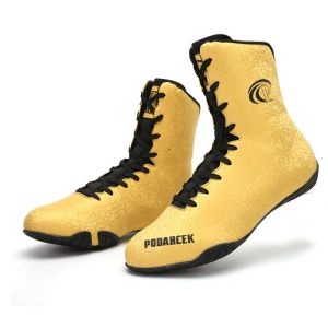 Stivali scarpe da wrestling professionista unisex di alta qualità uomini donne stivali da boxe con competizione sportiva scarpe da boxe di scarpe da boxe