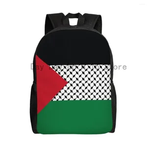 Backpack Palestine Flag Backpacks School College Student Bookbag Fits 15 Inch Laptop Palestinian Hatta Kufiya Keffiyeh Pattern Bags