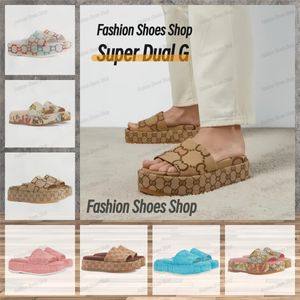 Designer Sandals Italy Slippers Paris Nya gummibilder Sandaler Floral Brocade Kvinnor Män Slipper Flat Bottoms Flip Flops Womens Fashion Randiga Slappar