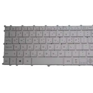 Tastiera per laptop per LG 15Z980 15ZD980 SG-90930-XRA AEW73949801 Korea KR White senza telaio con retroilluminazione
