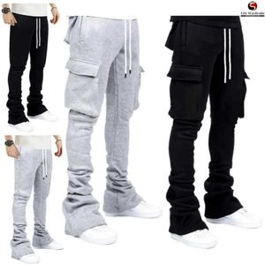 Men's Pants Mens cargo stacking pants sports pants street clothing newly designed mens oversized pantsL2404