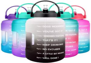 New 25L 378L Plastic Wide Mouth Gallon Water Bottles With Straw BPA Sport Fitness Tourism GYM Travel Jugs Phone Stand sxjul51493316494265