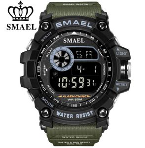 Smael Outdoor Sports zegarki dla mężczyzn prowadzone cyfrowe zegarek Men039s Elektroniczny zegar wojskowy Male Big Dial Watch Fashion Relogio MA8562205