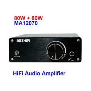 Amplifikatör 2*80W Infineon MA12070 Hoparlörler için Dijital Ses Güç AMP 20W ~ 200W HIFI Stereo Amplifikatör Sınıf D Aux DC1519V