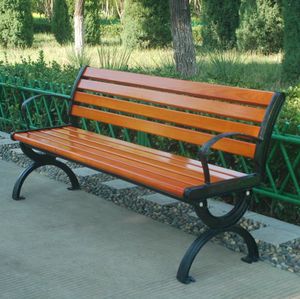 Park chair Outdoor bench garden backrest long bench outdoor plastic wood leisure seat row chair Park square community sunscreen and rain manufacturers direct sales