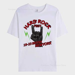 Herren-T-Shirts Sommer Hard Rock Print Short Sles Herren T-Shirt Casual Streetwear Tee Cotton Womans Tops Übergroße Hip-Hop-Tees J240426 übergroß