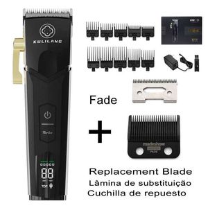 Hair Trimmer Kulilang Madeshow R77F hair clipper with replaceable blade suitable for mens professional rechargeable clippers Q240427