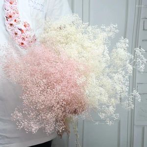 Dekoracyjne kwiaty suszone naturalny milion Babybreath Wedding Bouquet Dry Eternell Gypsophila Flower Mini Babys Drech Home Decor 40-50g