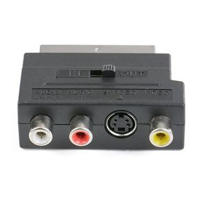 RGB Scart для композитного 3RCA S-Video AV Audio Adapter или Video DVD-рекордер телевизионный телевизионный проектор