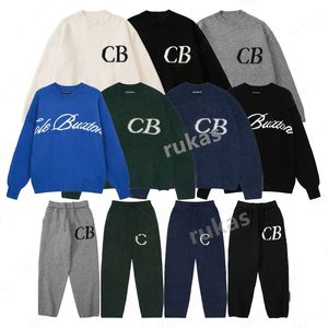 Designer Mens Sweaters Letter Jacquard Oversize Sweatshirts Men Women O-Neck Cole Buxton Knit Oversized Sweater Hip Hop Sport Pants