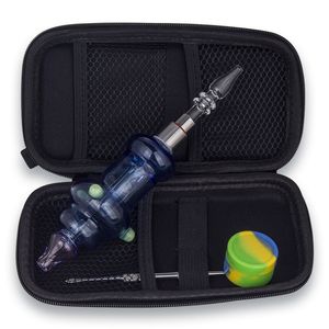 Saudável_cigarette nc102 od 32mm dab rig bong bong tubula de fumante bolsa conjunto 510 titânio dicas de cerâmica quartzo banger prego 45/90 graus dabber ferramenta à prova de derramamento borbulhor bong bong