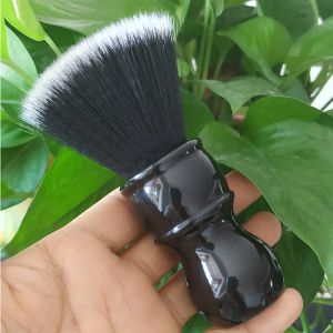 Brush DSCOSMETIC 24mm Resina Nera classica Hand Aioni sintetici Knot Flat Top Bash smoking Brush for Man Wet Shave