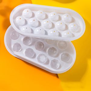 13 Grid Round Ball Ice Cube Tray Molds Makers Tools Kitchen Bar Party DIY Whisky Juice Cocktail Stackable Household Lid Reusable Moulds Easy Demolding JY0563