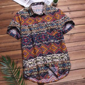 Mens Beach Camisa havaiana Tropical Summer Slave Shirt Camise