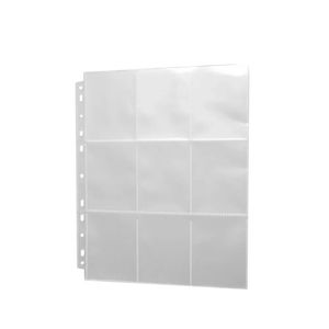 Nya 10st Transparenta Walls Album Sidor Collection 90 fickor Trading Gaming Card Sleeves Storage 11-Ring Binder Cards Fotoalbum för kort