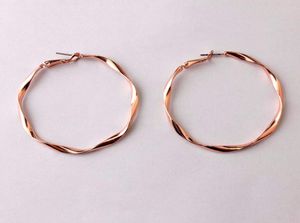 FashionNew Large Brass Circle HoopEarrings Girls and Ladies Big Ed Round Hoops Boutique Jewelry 52169069のためのクリスマスギフト