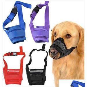 Köpek Eğitim İtaat Topçu S2XL Namlu Anti Durak Bitme Barking Chewing Mesh Mask Küçük Büyük Mask5179274 Damla Teslimat Ev Bahçesi Dhsil