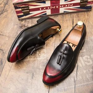 Dress Shoes Elegant Men's Formal Wear Handmade Genuine Leather Oxford Suit Wedding Party Office Social