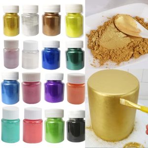 Moldes 15g/garrafa dourada em pó de prata tingimento em pó Glitter Mousse Bolo de Macaron Chocolate Baking Color Powder Decoração de suprimentos