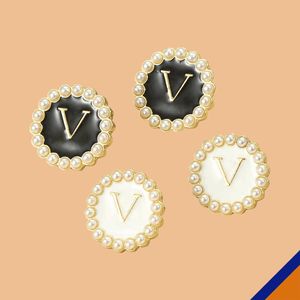 Earring Stud Earrings Designer V Luxury Jewelery Bijoux S925 Silver Pin Cubic Circle Drip Glaze Letter New Fashion High Quality Womens Mens Free Shipping Wholesales