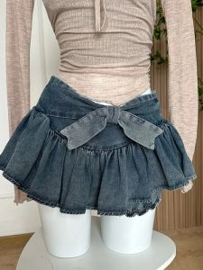 Skirtsskorts aline women denim blue jean skirtsショーツ