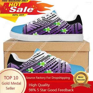 Casual Shoes S White Flat Sneaker America Polynesian Tribal Print Custom Man Comfort Walking Sport Women Running