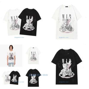 Mens T Shirts Luxury Designer Tshirt High Street Graphic Tees Print Bear Cotton Printing Shirt Casual Hip Hop Short Sleeve Man Clothing