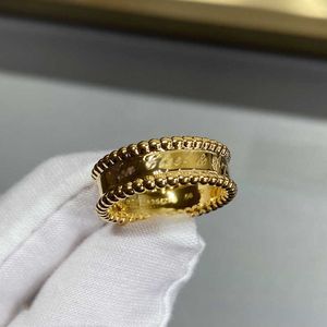 Designer Charm Sterling Silver 925 Lucky Grass Signature Series Ring for Women Plated with 18k Gold Kaleidoscope Ball och personlig presentvän