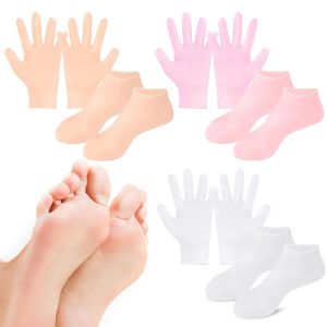 Tool Silicone Anti Crack Foot Máscara impede a secura o pé da máscara de spa de pedicure meias luvas hidratantes para os pés/cuidados com a mão