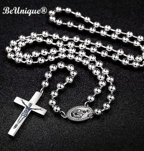 Man039S Luxury Steel Katolsk rosensk charm Halsband Pendant Center PiecEconnectors Jul Religiösa varor 2106218118433