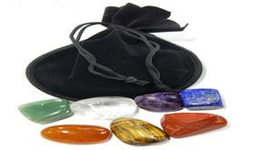 10set doğal kristal çakra taş 7pcs Set doğal taşlar palmiye reiki şifa kristalleri değerli taşlar ev dekorasyon aksesuarları4370649