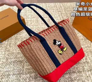 Raffias Beach large tote Luxurys Designer bag Woody weave Shopper Shoulder pochette Crochet Straw bags Women's mens Summer handbag crossbody2