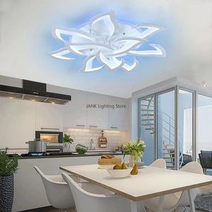 シャンデリアは天井のシャンデリアの花の光を独立したコントロールバックライトホーム装飾寝室のリビングダイニングルームキッチンランプで導いた