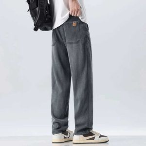 Мужские джинсы Новый дизайн одежды летний тонкий и мягкий лиоцелл ткани мужские джинсы джинсовые штаны Случайные брюки Улица 28-38 Q240427