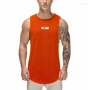 Tanques masculinos Tops de treino mass de malha casual Treinamento esportivo de fitness Roupas rápidas para corrida de roupas sem mangas Singlets