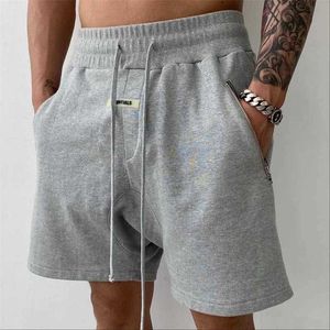 Męskie szorty męskie retro z długim rękawem Casual Fashion Bawełna podwójna suwak pięć punktowych spodni Nowe letnie sporty i fitness luźne szorty Q240427