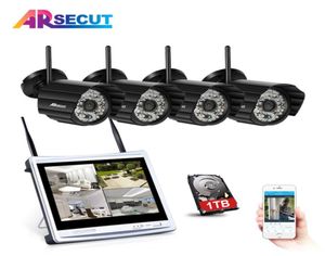 2017NewPlug und Play 4Ch Wireless NVR CCTV KIT960P 13MP HD Outdoorindoor 48ir Nightvison WiFi Security Camera System 2TB HDD5626042