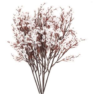 Dekorative Blumen 6 PCs Faux Hochzeit Gypsophila Bouquet für Braut Dekorieren künstliche Seidendekoration lebensex