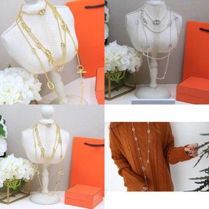 Smyckesdesigner Farandole tröja kedja hänge långa halsband 160 cm för kvinnor klassisk guld sier gåva med låda originalkvalitet