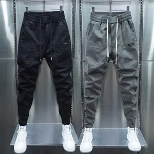 Men's Pants 2023 Spring/Summer Mens Trousers Japanese Fashion Street Clothing Jogging Pants Mens Casual Clothing Elastic Waist Sports PantsL2404