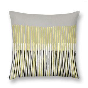 Pillow Yellow Rising - Abstract Stripes In Grey Black & White Throw Luxury Sofa S Ornamental