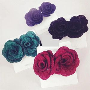 Серьги для гвоздики naweily elegant camellia красные зеленые черные голубые цвета для женщин модные цветы серьги ювелирные аксессуары H6117