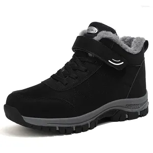 Boots Winter Men's Ankle Warm Plush Men Snow Outdoor Waterproof Non-Slip Hiking Fashion Work Casual Sneakers